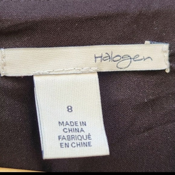 HALOGEN Women's Faux Wrap Dress 8 Black Little Black Dress Date Night Event - Picture 3 of 8